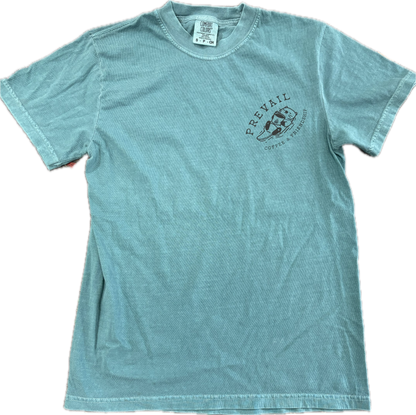 Coffee & Friendship + Tug the Otter T-Shirt | Emerald