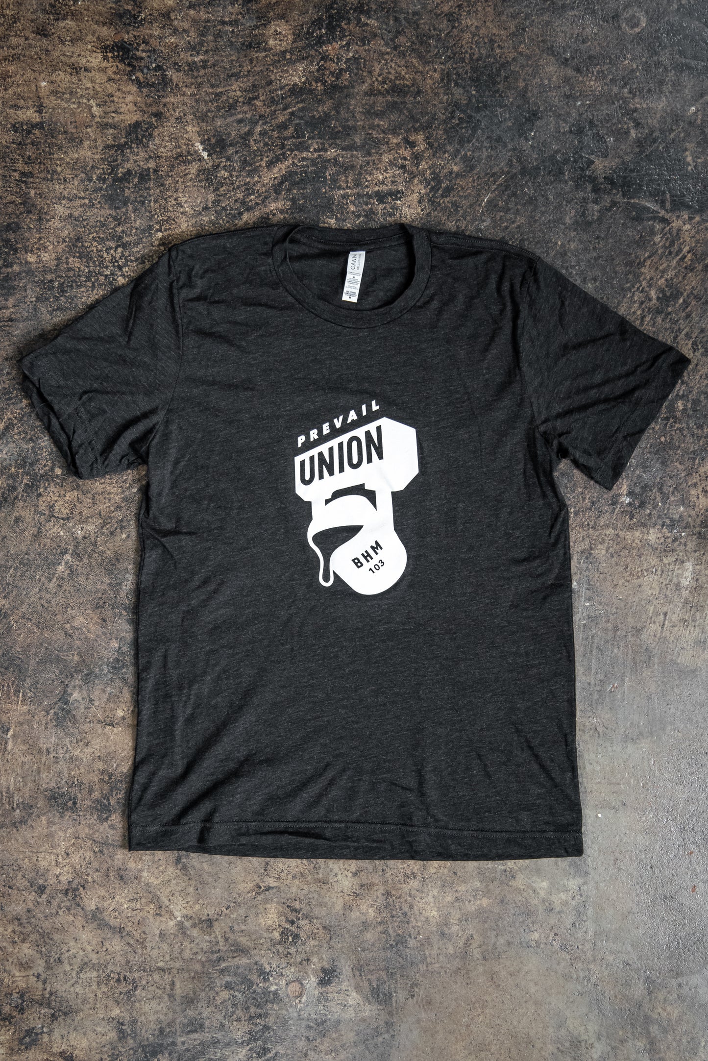 Union BHM T-Shirt | Charcoal + White